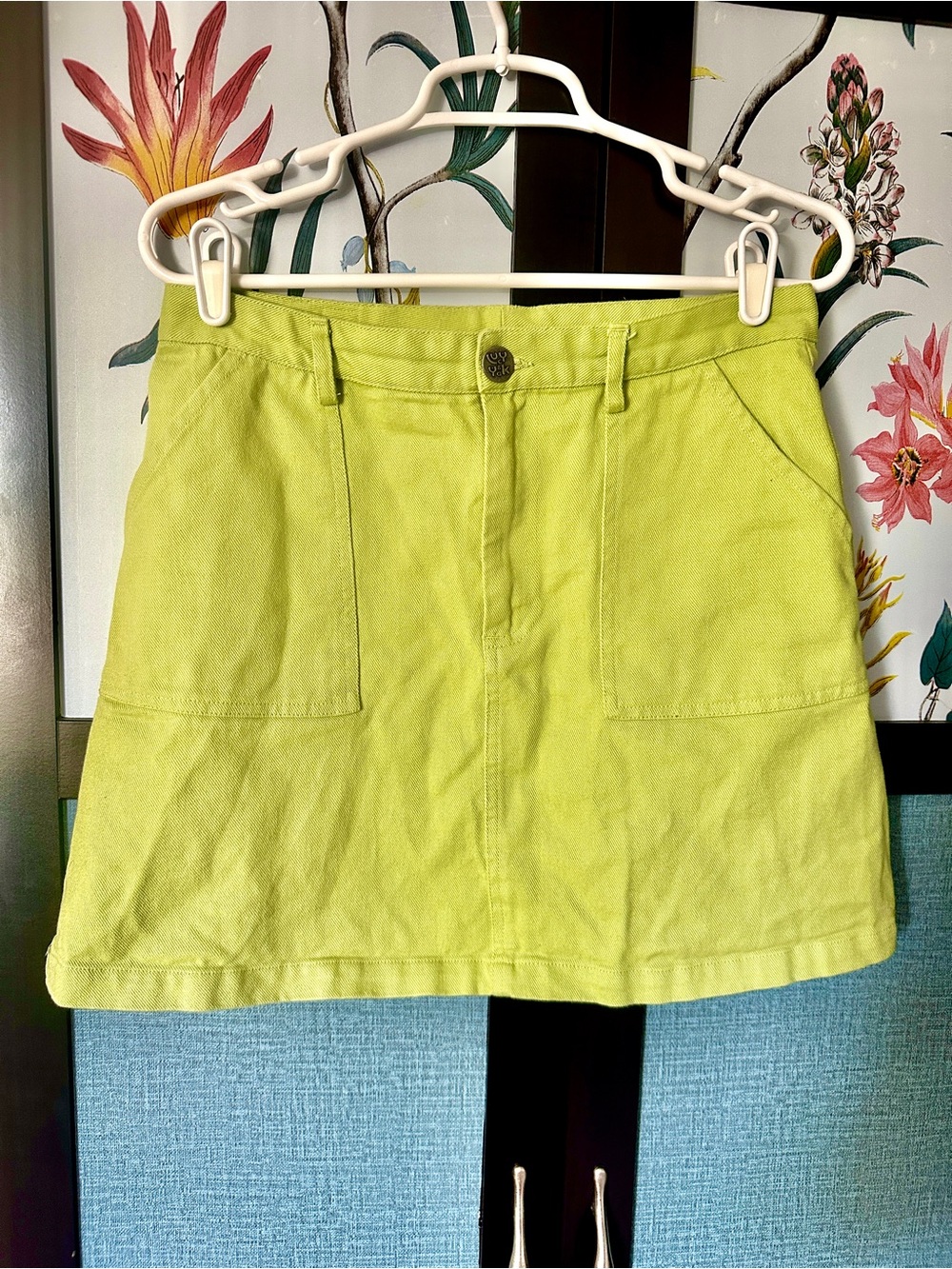 Lucy & Yak Blair Green Apple Organic Cotton Skirt Size US 8 (medium)